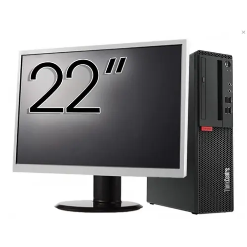 Pachet Calculator Refurbished Lenovo M710 SFF, Intel Core i5-6500 3.20GHz, 8GB DDR4, 256GB SSD + Monitor 22 Inch + Windows 10 Home