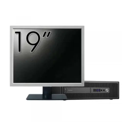 Pachet PC refurbished HP ProDesk 600 G2 SFF, Intel Core i5-6500 3.20GHz, 8GB DDR4, 500GB HDD + Monitor 19"