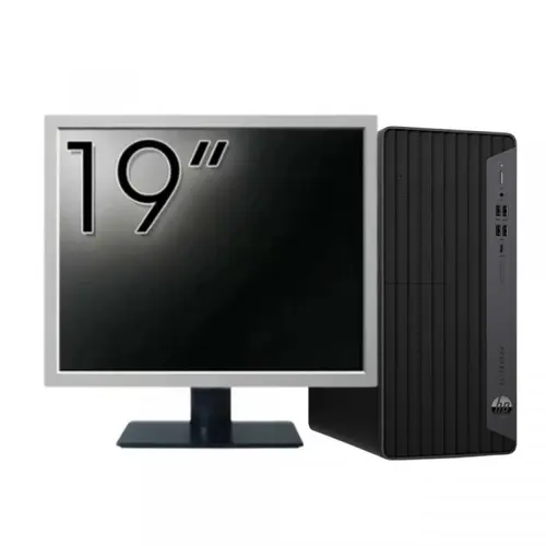 Pachet Calculator refurbished HP EliteDesk 800 G6 Tower, Intel Core i5-10400F 2.90 - 4.30GHz, 16GB DDR4, Placa Video AMD Radeon R7 430 2GB, 256GB SSD + Monitor 19"