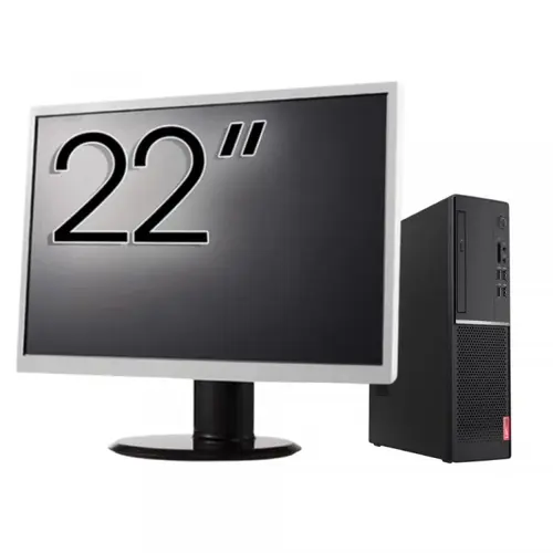 Pachet Calculator refurbished LENOVO V520s SFF, Intel Core i5-7500 3.40GHz, 8GB DDR4, 256GB SSD + Monitor 22"