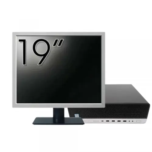 Pachet Calculator refurbished HP EliteDesk 800 G5 SFF, Intel Core i5-9500 3.00 - 4.40GHz, 16GB DDR4, 512GB SSD + Monitor 19"