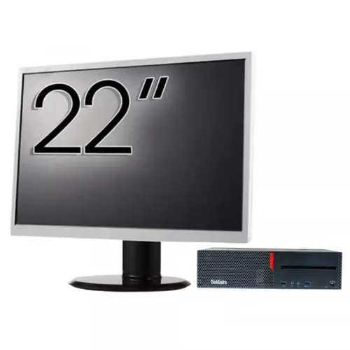 Calculator Sistem PC Refurbished Pachet Calculator refurbished LENOVO M700 SFF, Intel Core i7-6700 3.40GHz, 8GB DDR4, 256GB SSD + Monitor 22"