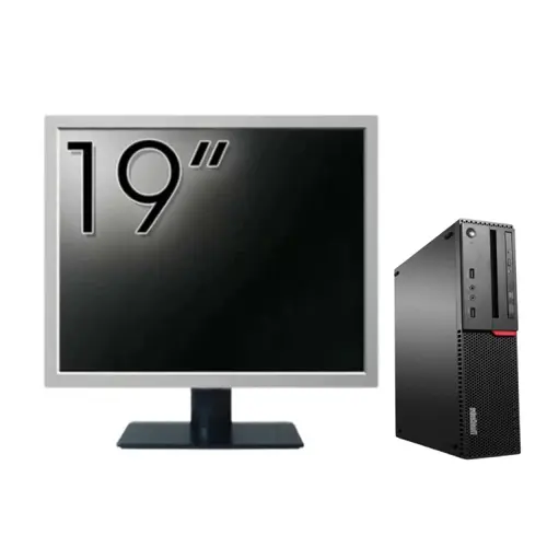 Calculator Sistem PC Refurbished Pachet Calculator refurbished LENOVO M910 SFF, Intel Core i5-6500T 3.20GHz, 8GB DDR4, 256GB SSD + Monitor 19"