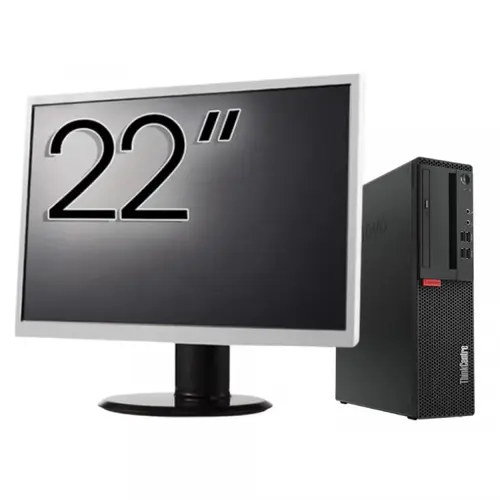 Calculator Sistem PC Refurbished Pachet Calculator refurbished Lenovo M710 SFF, Intel Core i5-6500 3.20GHz, 8GB DDR4, 512GB SSD + Monitor 22"