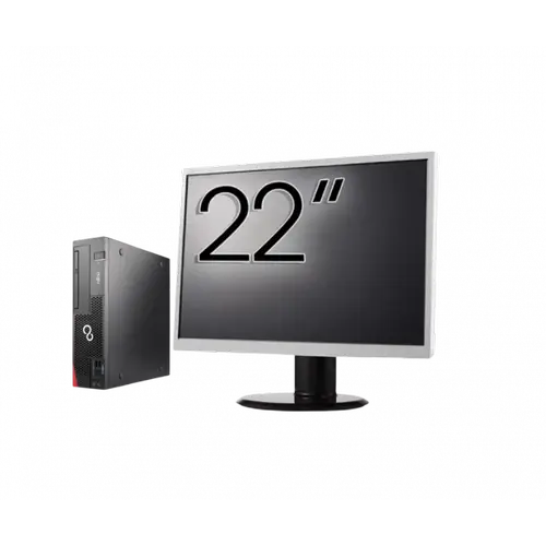 Calculator Sistem PC Refurbished Pachet Calculator refurbished Fujitsu Esprimo D957 SFF, Intel Core i5-6500T 2.50-3.10GHz, 8GB DDR4, 500GB HDD + Monitor 22"