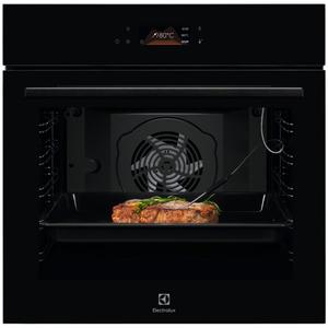 Cuptor incorporabil Electrolux LOD8P39Z, 72 l, SteamBake-gatire cu abur, 169 de programe predefinite, Afisaj digital, Autocuratare pirolitica - 3 moduri, Grill, Senzor gatire, Convectie, Clasa A+, Sticla neagra (Negru)