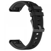 Curea Techsuit W058 pentru Garmin Instinct / Approach / Fenix Watch Series, 20mm, Negru
