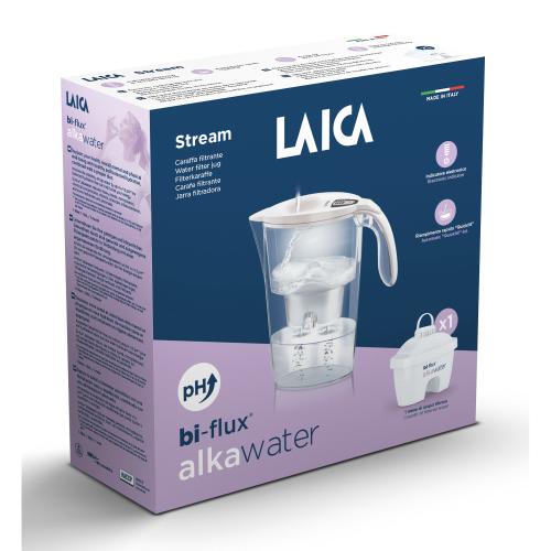 Cana filtranta de apa Laica Alka 2.3 litri pentru apa alcalina (Alb)