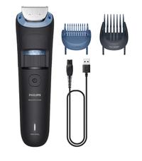 Aparat de tuns barba Philips Seria 3000 BT3665/15, Autonomie 80 minute, 40 marimi, Wet&Dry, Lame cu autoascutire (Negru)