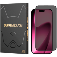 Folie Protectie Privacy iLera DeLuxe Incognito Glass pentru iPhone 17 Pro (Transparent/Negru)