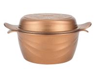 Oala Neoklein CS30 2in1, diametru 30 cm, capac tip tigaie, aluminiu turnat, invelis antiaderent (Auriu)