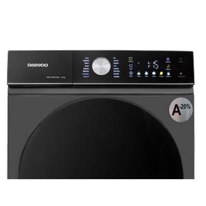Masina de spalat rufe Daewoo DWD-CS8014SK, 8 kg, Motor inverter, 1400 rpm, Clasa A-30%, 16 programe, Butoane touch, Usa dubla neagra (Argintiu)