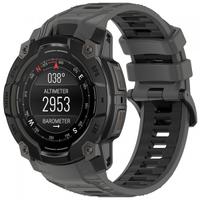 Curea Techsuit W077 pentru Garmin Instinct 3 50mm Solar / Instinct 3 50mm, Gri