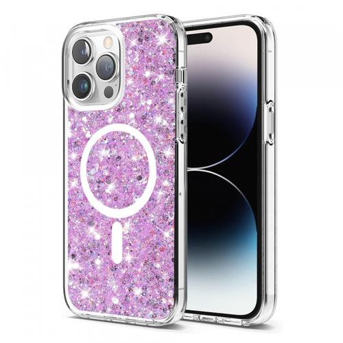 Husa MagSafe pentru Apple iPhone 14 Pro, Techsuit, Sparkly Glitter