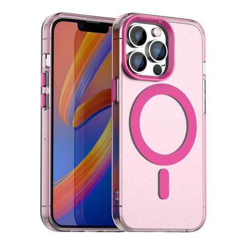 Husa MagSafe pentru Apple iPhone 12 Pro Max, Techsuit, CandyCase, Roz