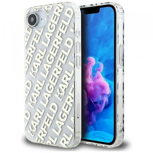 Husa pentru Apple iPhone 16e, Karl Lagerfeld, IML Luxury Gold Fullover Logo, Aurie