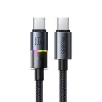 Cablu de date Mcdodo CA-8200, Type-C la Type-C 100W, Fast Charging 5A, LED multicolor 1.2m, Negru
