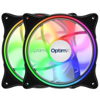 Set ventilatoare OptimX FAN Pro, iluminare ARGB, 2 x 120mm, 1100RPM
