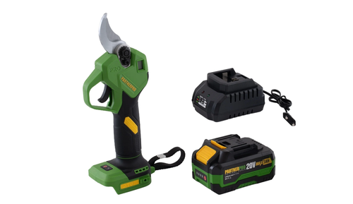 Foarfeca de gradina PartnerPro PP-FE3A, 1 x acumulator 20V / 3Ah , Brushless , 320W (Verde/Negru))