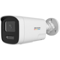 Camera supraveghere exterior IP cu iluminare duala Hikvision ColorVu DS-2CD1T67G2H-LIUF/SL, 6MP, 2.8 mm, IR/lumina alba 50 m, microfon si difuzor, slot card, PoE, lumina stroboscopica