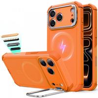 Husa MagSafe pentru Apple iPhone 17 Pro, ESR, Cyber Armor Kickstand, Portocalie