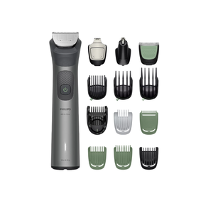 Aparat tuns 15-in-1 Philips All-in-One MG7935/15, Autonomie 120 minute, 26 setari lungime, Rezistent la apa (Gri)