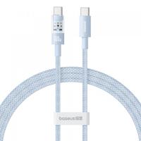 Cablu Date si Incarcare USB-C - USB-C Baseus Gem P10373000311-00, 100W, 1m, Albastru