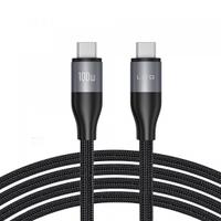 Cablu Date si Incarcare USB-C - USB-C Lito LD23CC, 100W, 1m, Gri