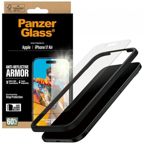Folie de protectie Ecran Matte PanzerGlass Armor EasyAligner pentru Apple iPhone Air, Sticla Securizata, Full Glue