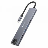 Hub USB-C Yesido HB27, 8in1, (Gri)