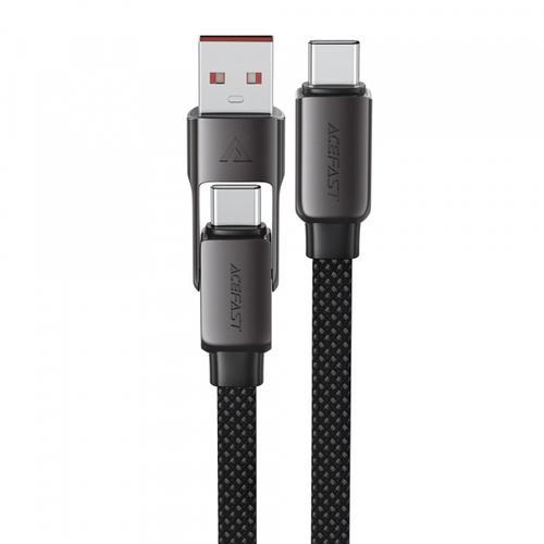 Cablu Date si Incarcare USB-C - USB-A / USB-C Acefast C13-04, 60W, 1.2m (Negru)