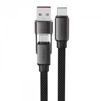 Cablu Date si Incarcare USB-C - USB-A / USB-C Acefast C13-05, 60W, 0.2m (Negru)