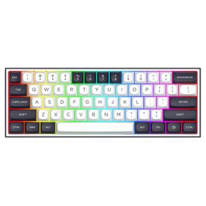 Tastatura Redragon Alcor, iluminare RGB, Wired, Wireless 2/4Ghz, Bluetooth (Alb/Negru)