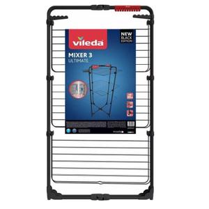 Uscator rufe Vileda Mixer 3 Ultimate, 30m suprafata de uscare, 71x93x131cm, roti pivotante (Negru)