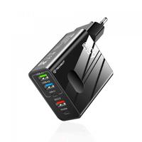 Incarcator Retea Techsuit CHC1 PentaXPower, 25W, 3A, 3 x USB-A - 2 x USB-C (Negru)