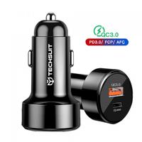 Incarcator Auto Techsuit TE-P31 Premium, 48W, 3A, 1 x USB-A - 1 x USB-C (Negru)