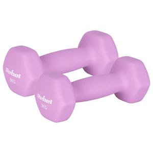 Set gantere Rebel Active RBA-2330-2, 2 x 2kg, fonta si invelis de neopren (Roz)
