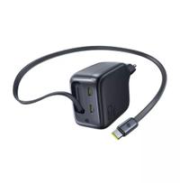 Incarcator retea Baseus EnerCore CJ11 67W, 2x USB-C, cu cablu USB-C incorporat (Negru)
