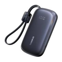 Baterie externa Baseus EnerFill FC21 20.000 mAh Ultra Digital, 45W, cablu detasabil USB-C la Lightning (Negru)