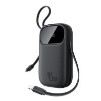 Baterie externa Baseus EnerFill FC31 Qpow 3 20.000 mAh, 45W, cablu USB-C si Lightning incorporat (Negru)