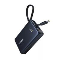Baterie externa Baseus PicoGo P10076803123-00, 10000mAh, Digital Display, cu cablu incorporat USB-C (Negru)