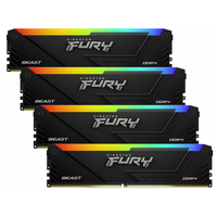 Memorii Kingston Fury Beast RGB Intel XMP 2.0, 32GB (4x 8GB), DDR4-3600, CL17, Quad Channel