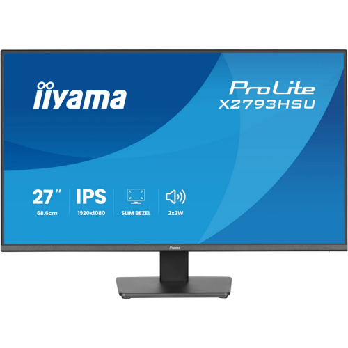 Monitor IPS LED Iiyama 27inch X2793HSU-B1, Full HD (1920 x 1080), HDMI, DisplayPort, Boxe, 120 Hz, 1 ms (Negru)