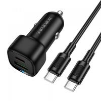 Incarcator Auto Cu Cablu USB-C Borofone BZ34B Cloud, 20W, 3A, 1 x USB-A - 1 x USB-C (Negru)
