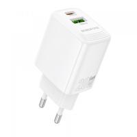 Incarcator Retea Borofone BN27 Fuente, 20W, 3A, 1 x USB-A - 1 x USB-C (Alb)