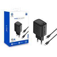 Incarcator Retea Cu Cablu USB-C Lito LC17T, 30W, 3A, 1 x USB-C (Negru)