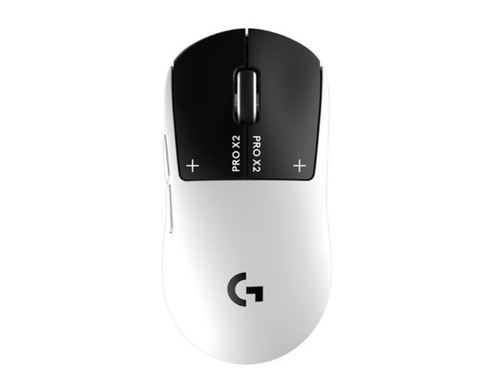 Mouse Gaming Logitech G Pro X2 Superstrike, Wireless 2.4Ghz, Wired, USB-A, 100 - 44.000 DPI (Alb/Negru)