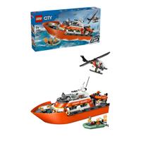 LEGO® City - Barca de salvare si elicopter ale Pazei de Coasta 60504, 742 piese