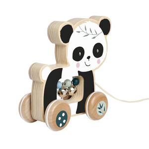 Jucarie de tras Eichhorn panda, cu clopotei, 15 cm