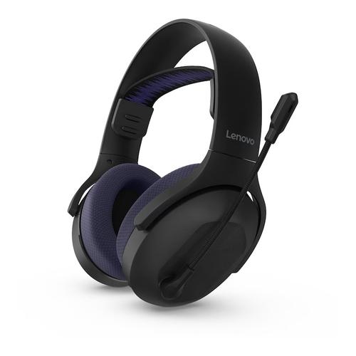 Casti Gaming Lenovo Legion H410, Wireless 2.4 GHz, Bluetooth (Negru/Albastru)
